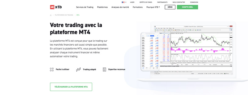 capture d’écran metatrader 4 xtb