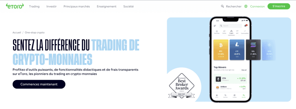 Offre crypto eToro