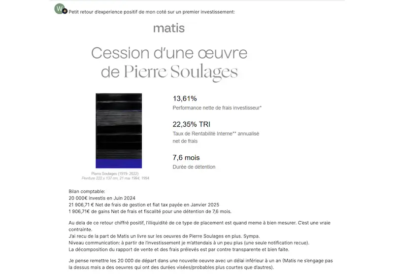 autre avis d'utilisateur matis