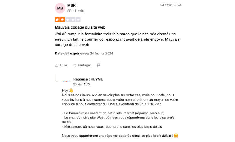 autre exemple d'avis négatif heyme