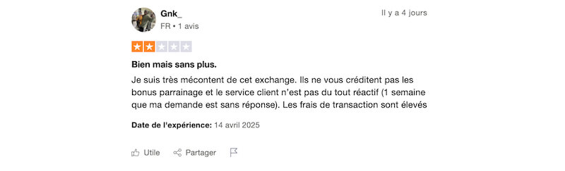 l'avis des clients de gemini