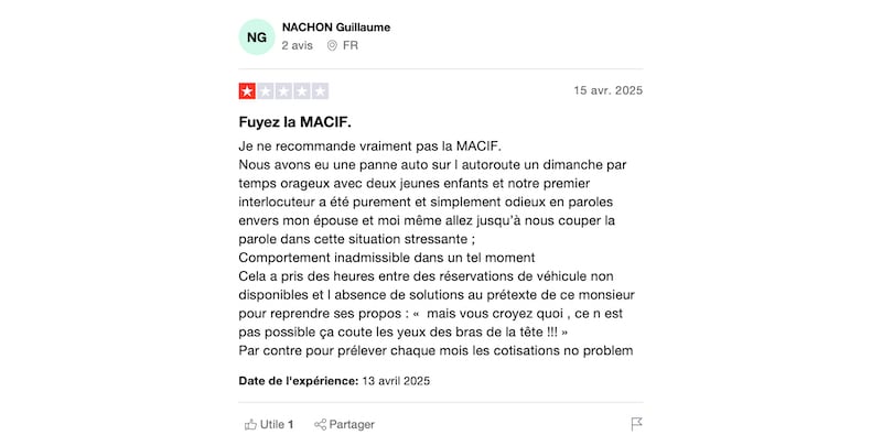 client insatisfait macif assurance auto