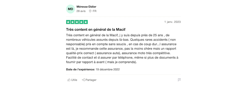 client satisfait macif assurance auto