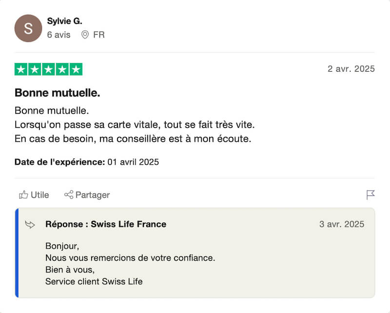 cliente satisfaite swiss life