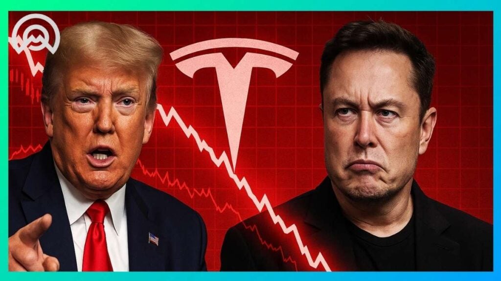 Trump vs Musk Tesla plonge