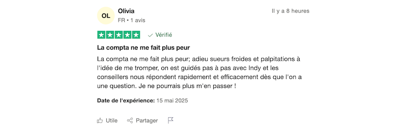 cliente réconciliée Indy