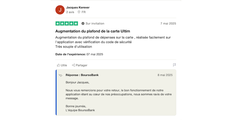 exemple d'avis positif ultim boursobank
