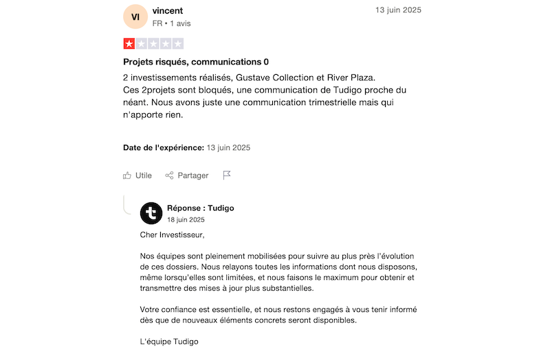 avis négatif tudigo