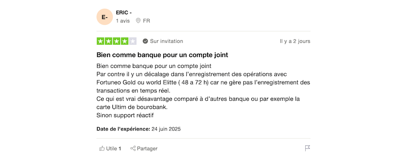 avis positif gold fortuneo