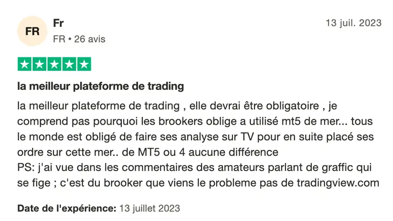 avis positif tradingview