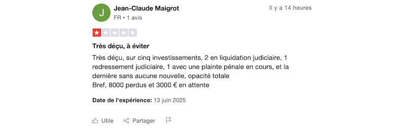 client déçu tudigo