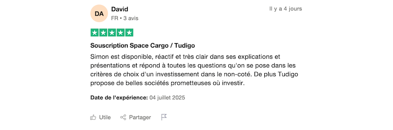 investisseur satisfait tudigo