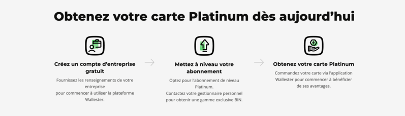 Obtenir la carte Platinium Wallester