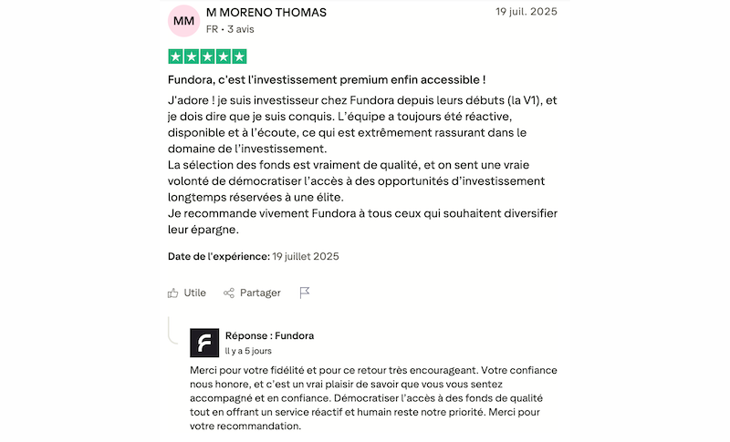 avis positif fundora