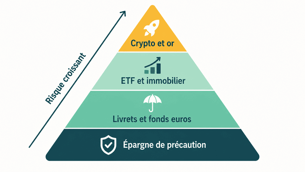 Pyramide de l'épargne : de la précaution aux placements risqués